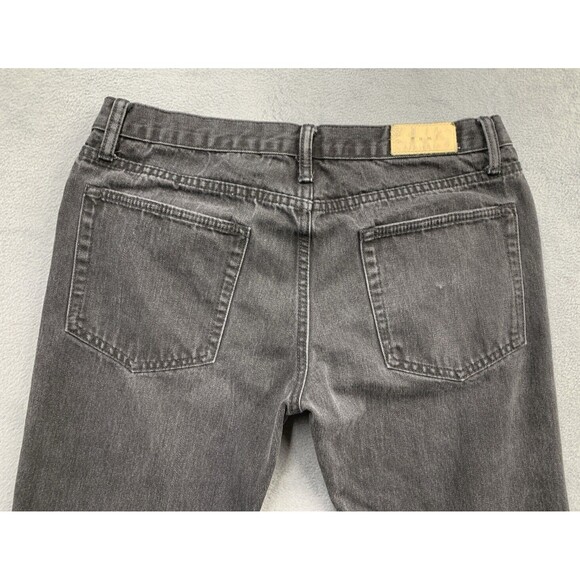 MNML Denim Jeans Men's Size 34 x 32 Black Factory Destroyed Ankle Zip Legs - Picture 10 of 15